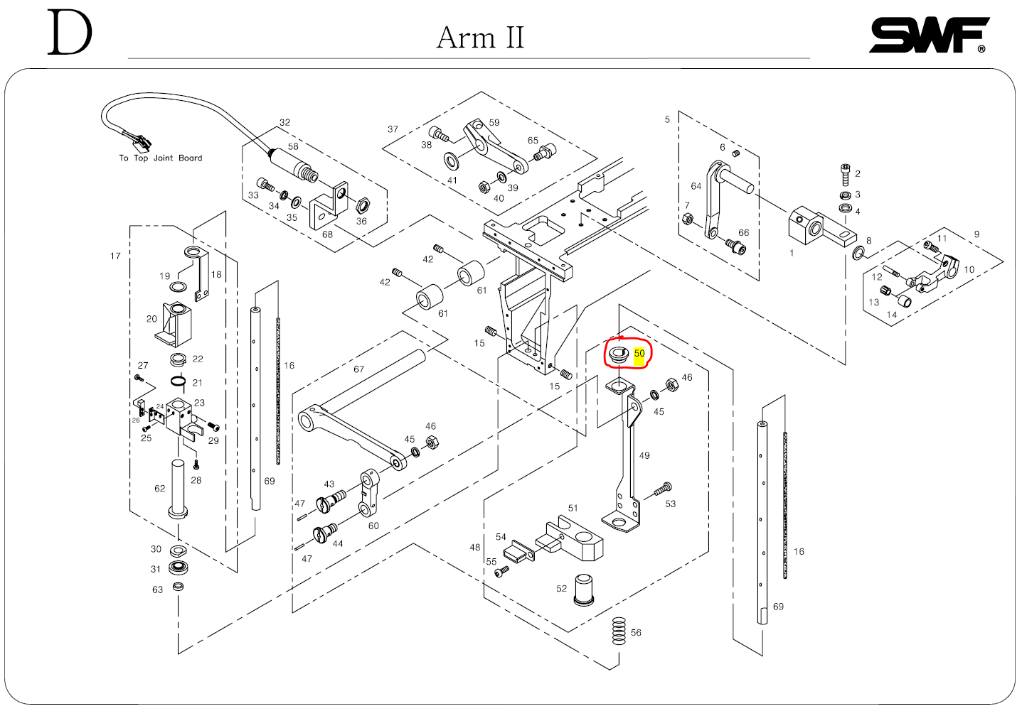 SWF_PRESSER FOOT RECIPROCATOR BRACKET BUSHING