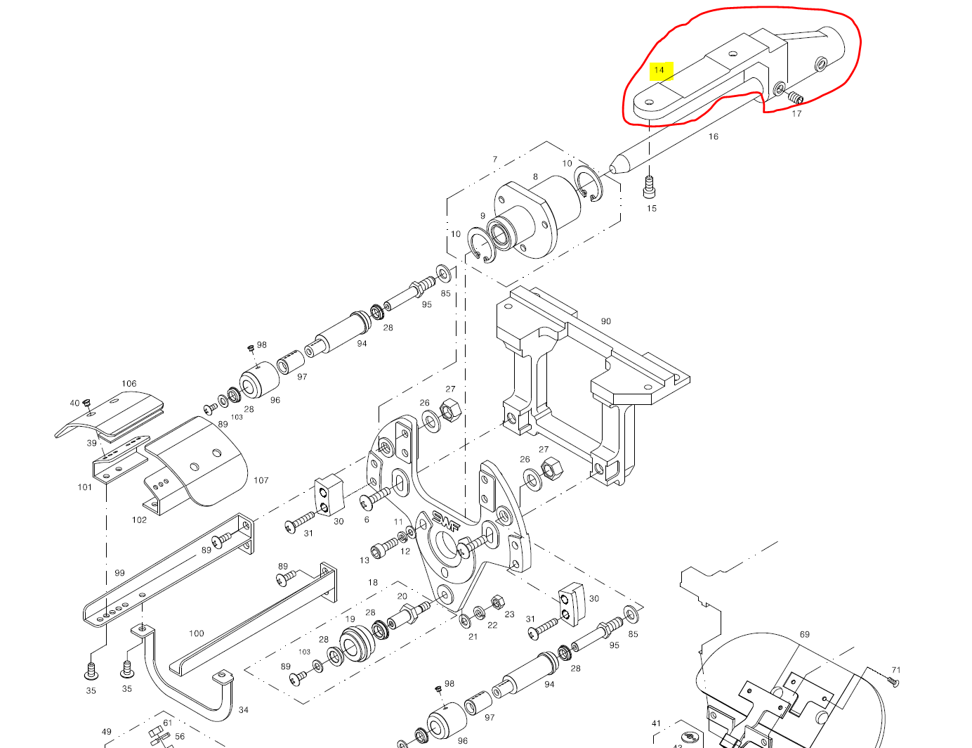 SWF_CAP GUIDE SHAFT BRACKET