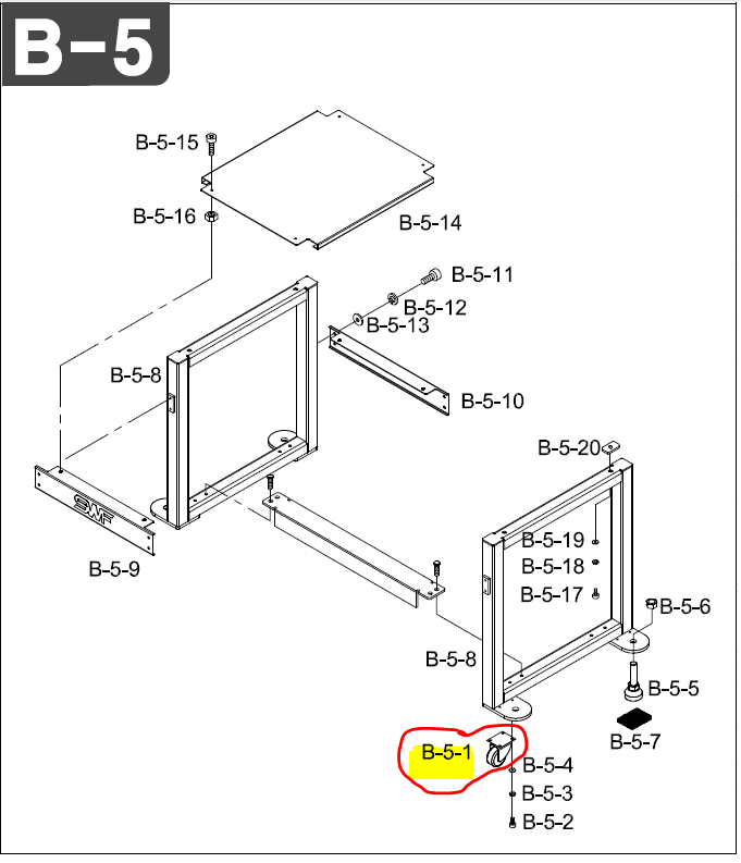 SWF_CASTER WHEEL (SWF/E-SINGLE & COMPACT)