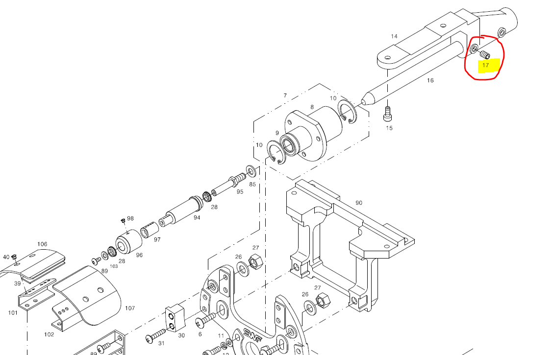 SWF_CAP HOOK SHAFT BUSH SCREW