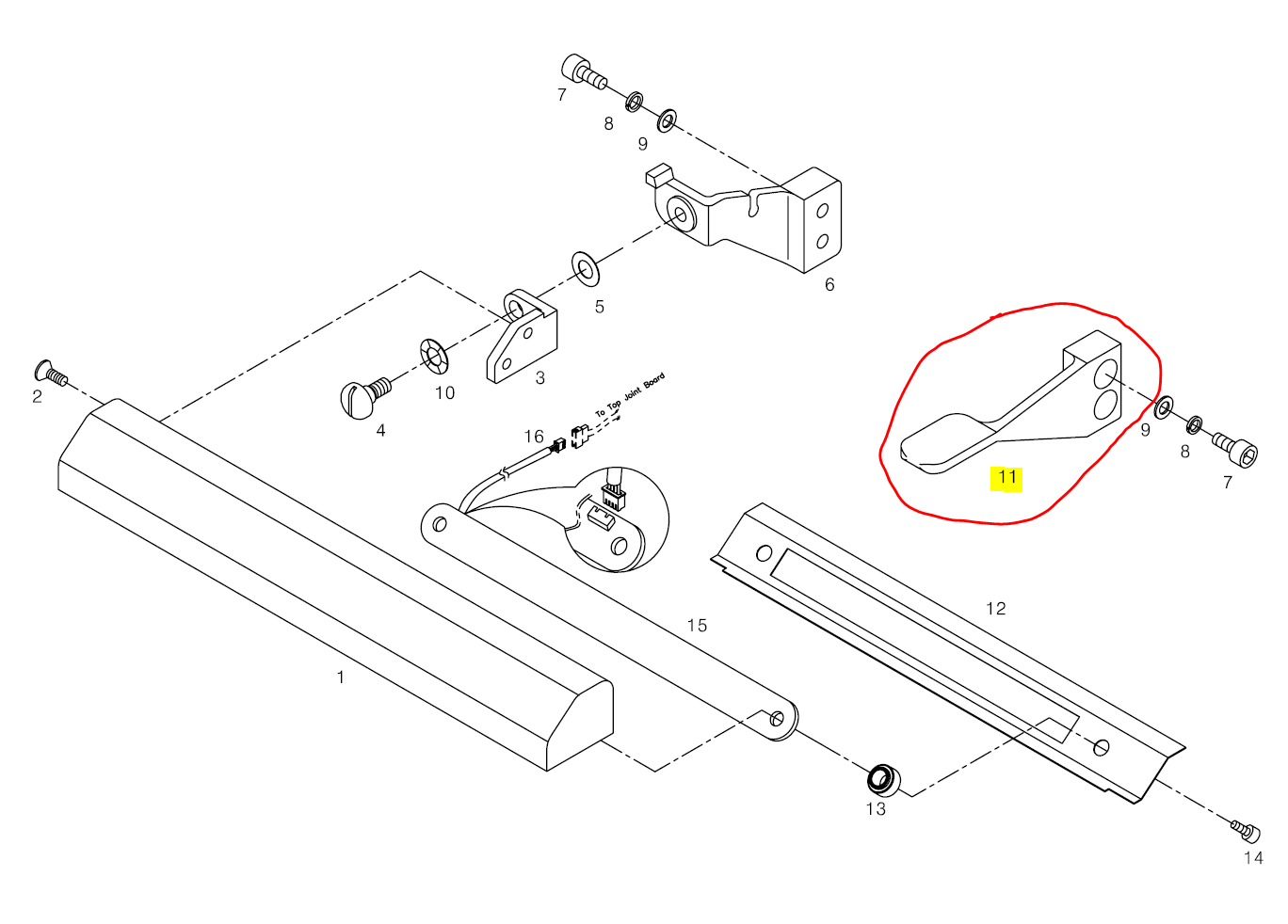 SWF_LED LAMP SIDE BRACKET (R)