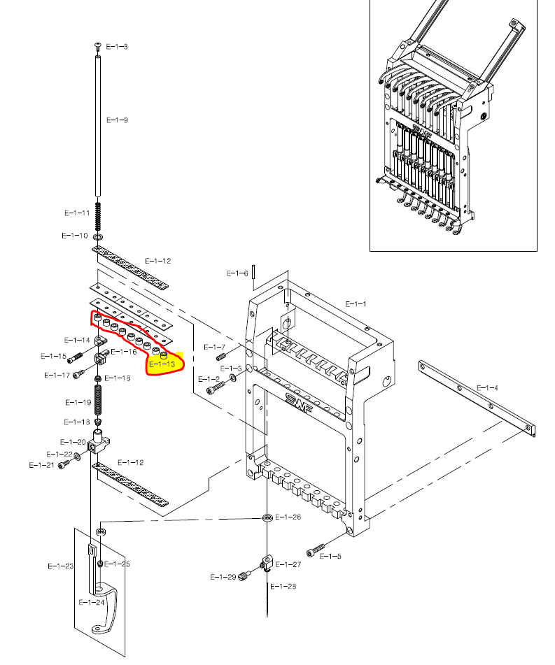 SWF_NEEDLE BAR CUSHION RUBBER