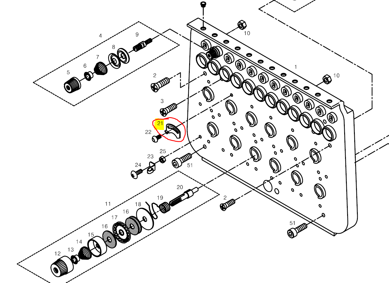 SWF_THREAD BREAKAGE DETECTING PLATE