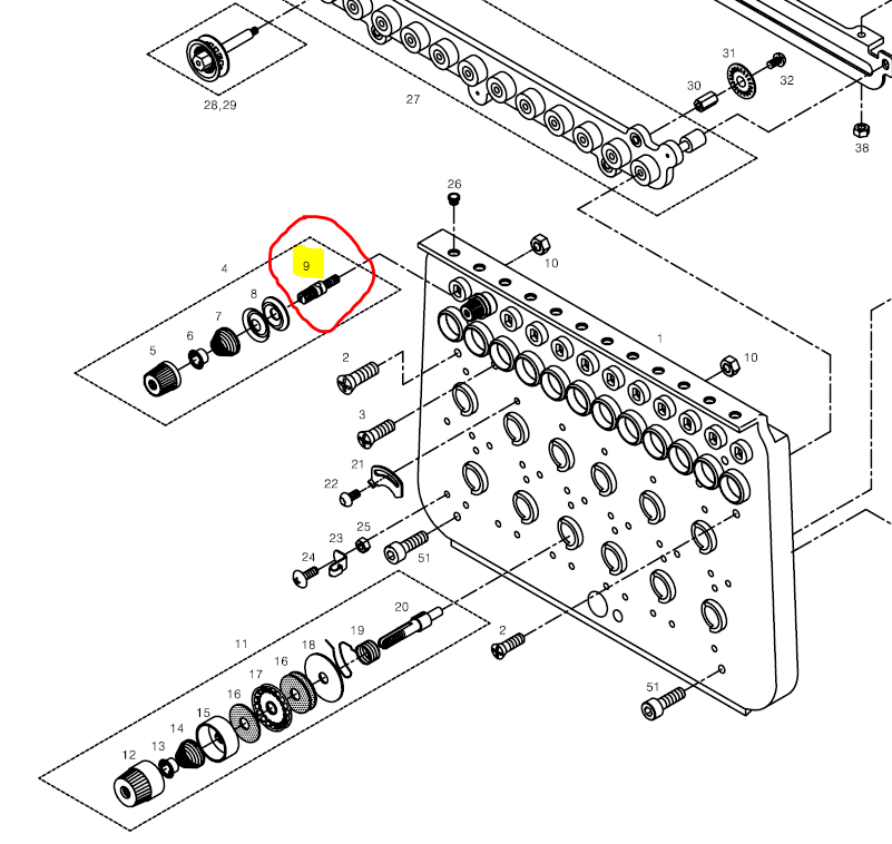 SWF_SUB TENSION ADJUSTING STUD