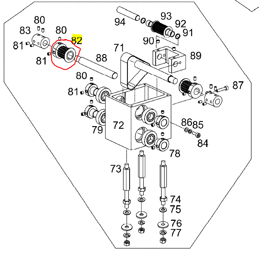 SWF_ Y-AUXILIARY FRAME PULLEY (A)