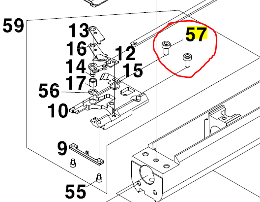 SWF_NEEDLE PLATE ASSEMBLY SCREWS M5XL10