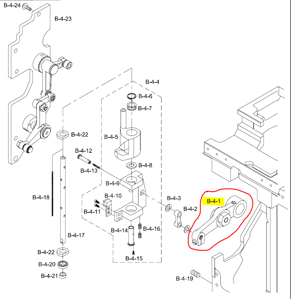 SWF_NEEDLE BAR DRIVING LEVER (SET) SA (24.2)