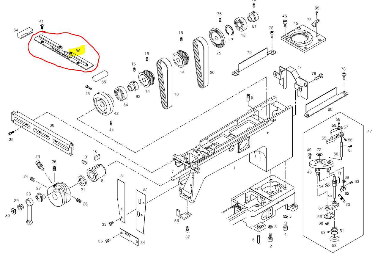 SWF_TAKE UP GUIDE RAIL 15C (L=459)