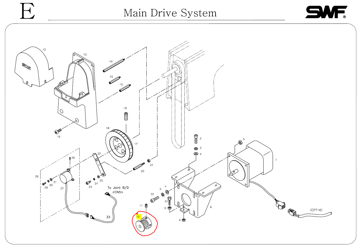 SWF_MAIN MOTOR TIMING PULLEY(16*S5M*15)_CPT