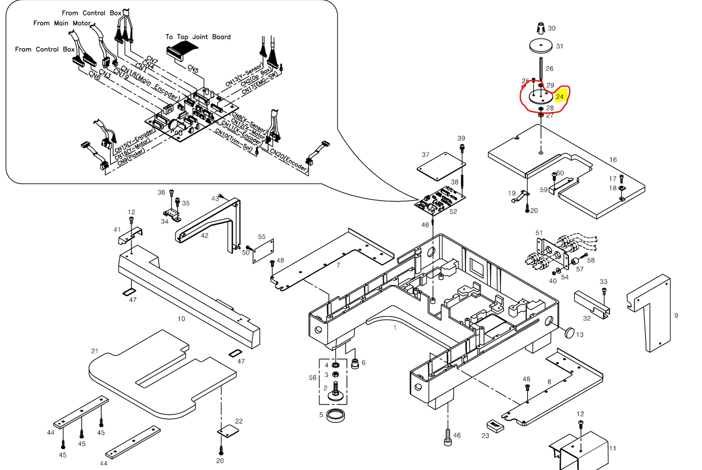 SWF_SPOOL SUPPORT PLATE (COMPACT)