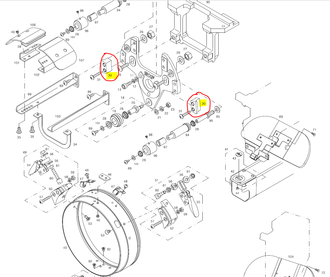 SWF_CAP DRIVING FRAME RING GUIDE SET