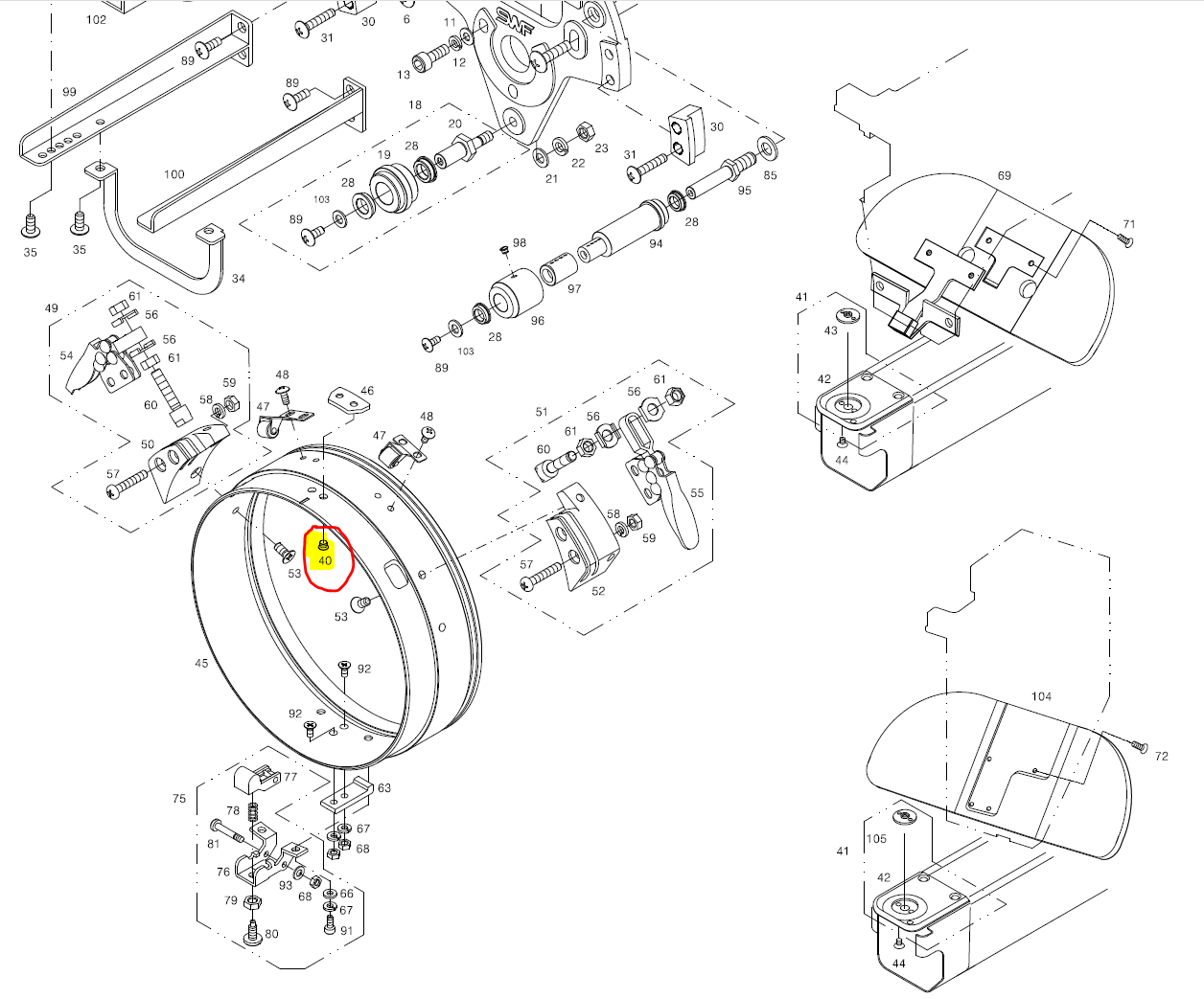 SWF_CAP CENTER BLOCK SCREW