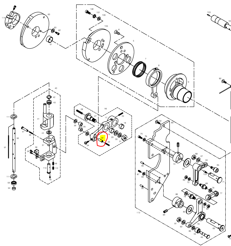 SWF_NEEDLE BAR DRIVING LEVER PIN [6x16.5]