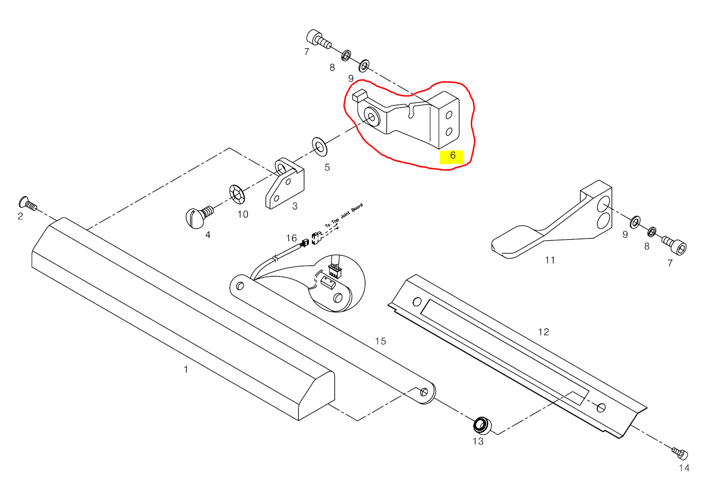 SWF_LED LAMP SIDE BRACKET (L)