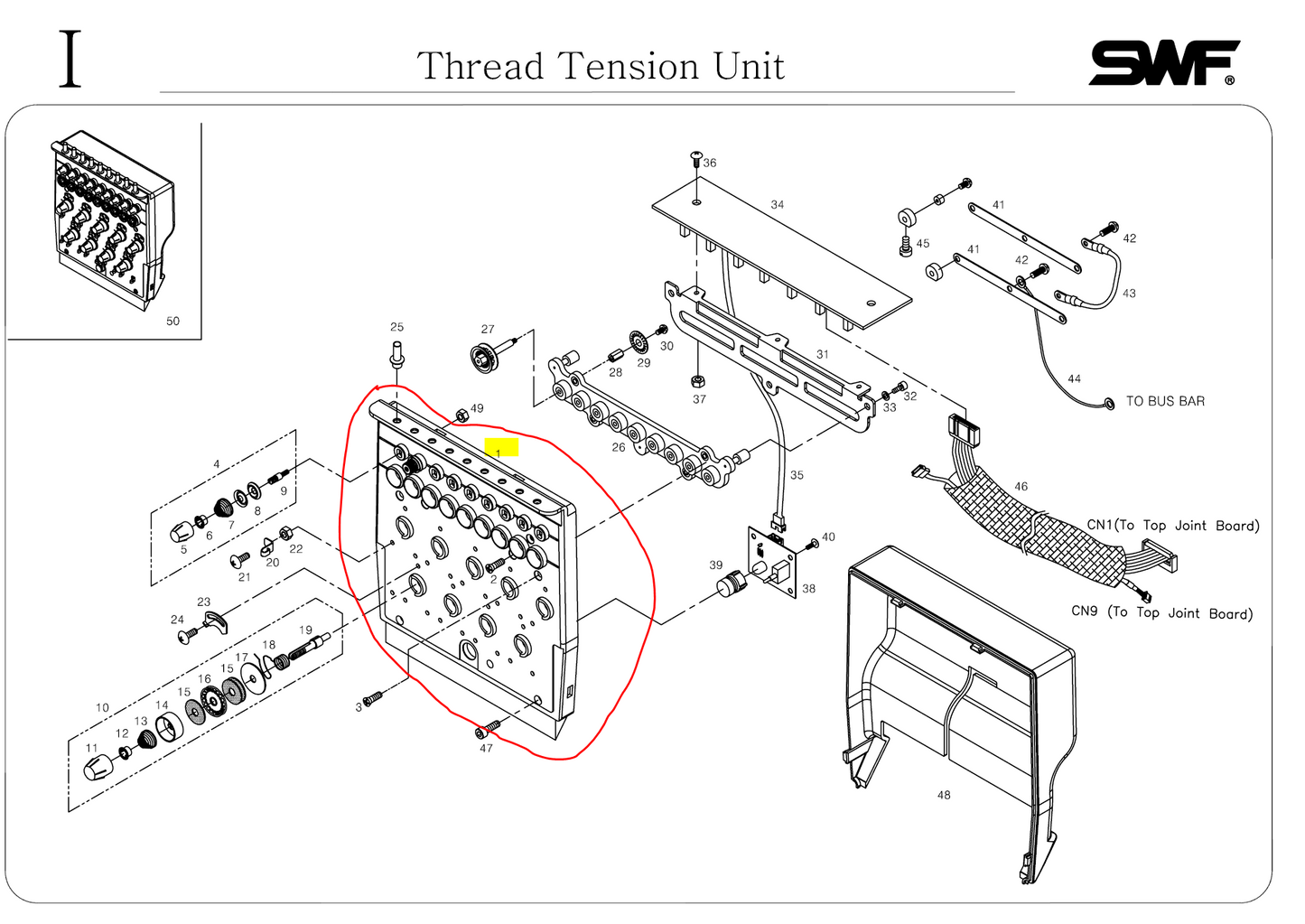 SWF_TENSION UNIT PLATE (9C)-SWF/E-T901C(WHITE)