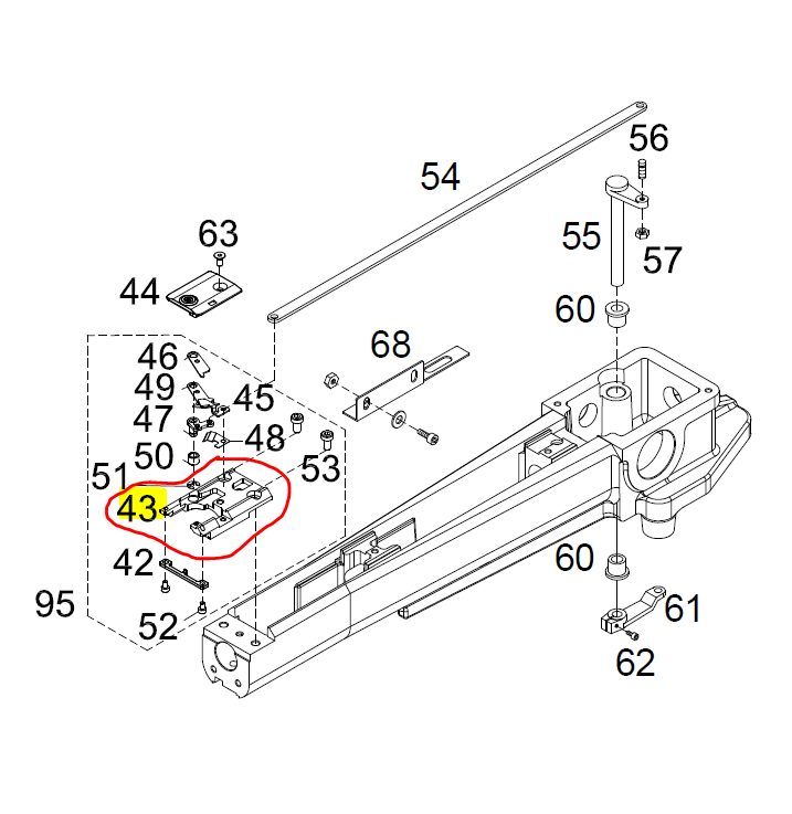 SWF_NEEDLE PLATE BRACKET [KX-T1501]