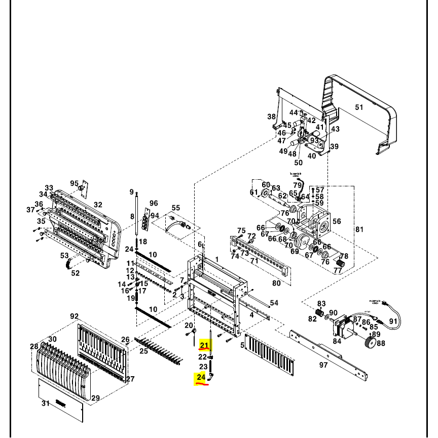 SWF_PPRESSER FOOT SET WITH SHAFT_KX-T1501