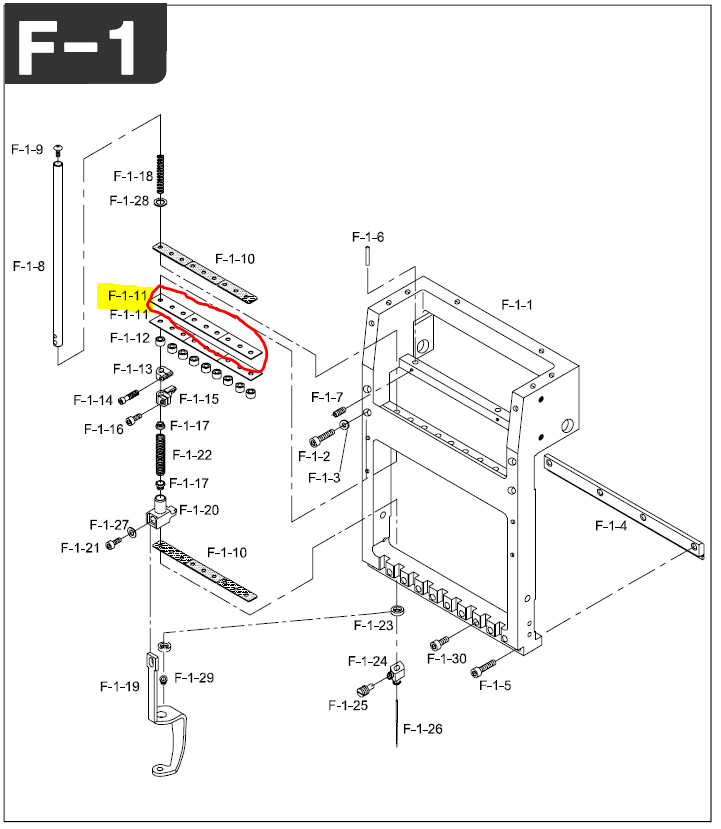 SWF_NEEDLE BAR CUSHION RUBBER "A" [C-MT] 0.8T