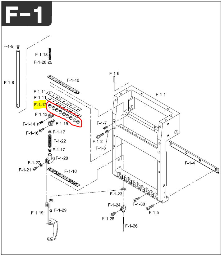 SWF_NEEDLE BAR CUSHION RUBBER "B"