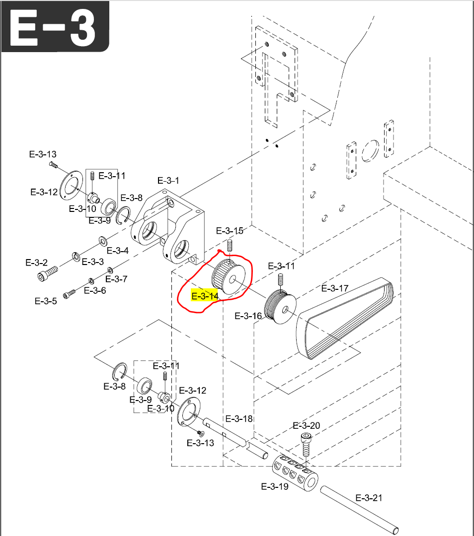 SWF_TOP SHAFT TIMMING PULLEY(40*S5M*25)@20