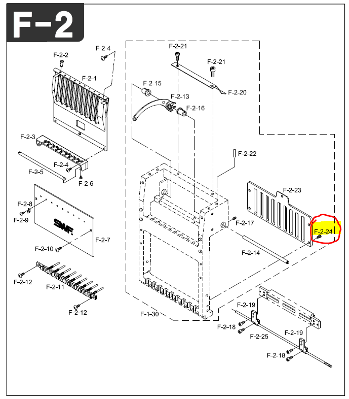 SWF_NEEDLE BAR GUIDE RAIL TRUSS SCREW(9/64,N=40,L6)